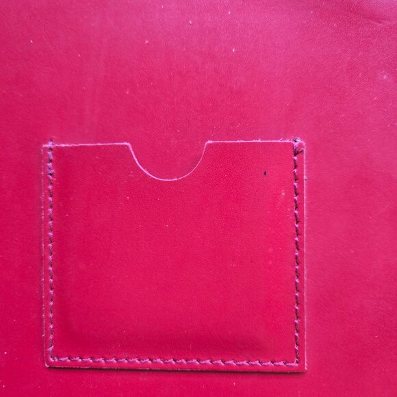 PINETTI Smooth Red Leather Notepad Cover, A4 - Picture 5 of 11